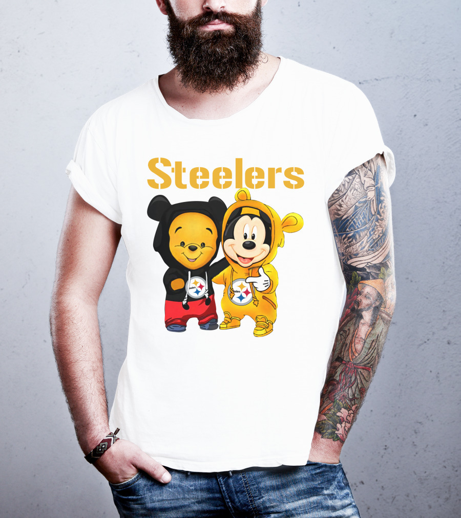 Steelers Pooh Mickey T-Shirt
