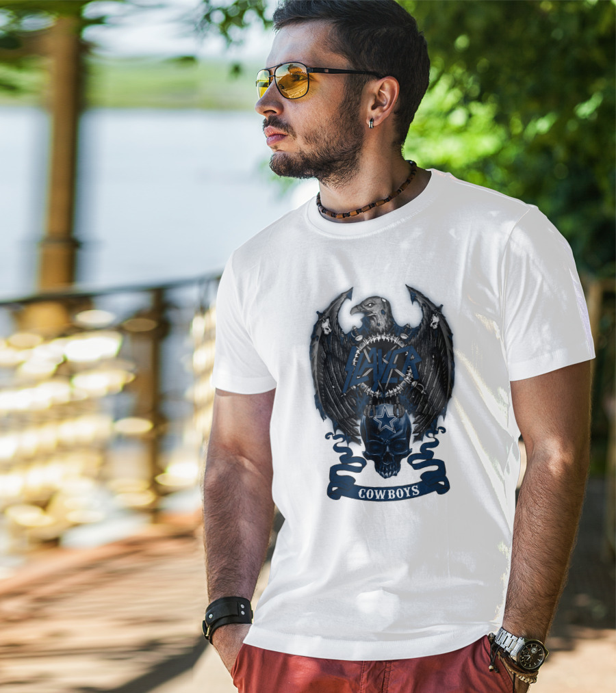Slayer Cowboys Skull With Eagle And Star T-Shirt
