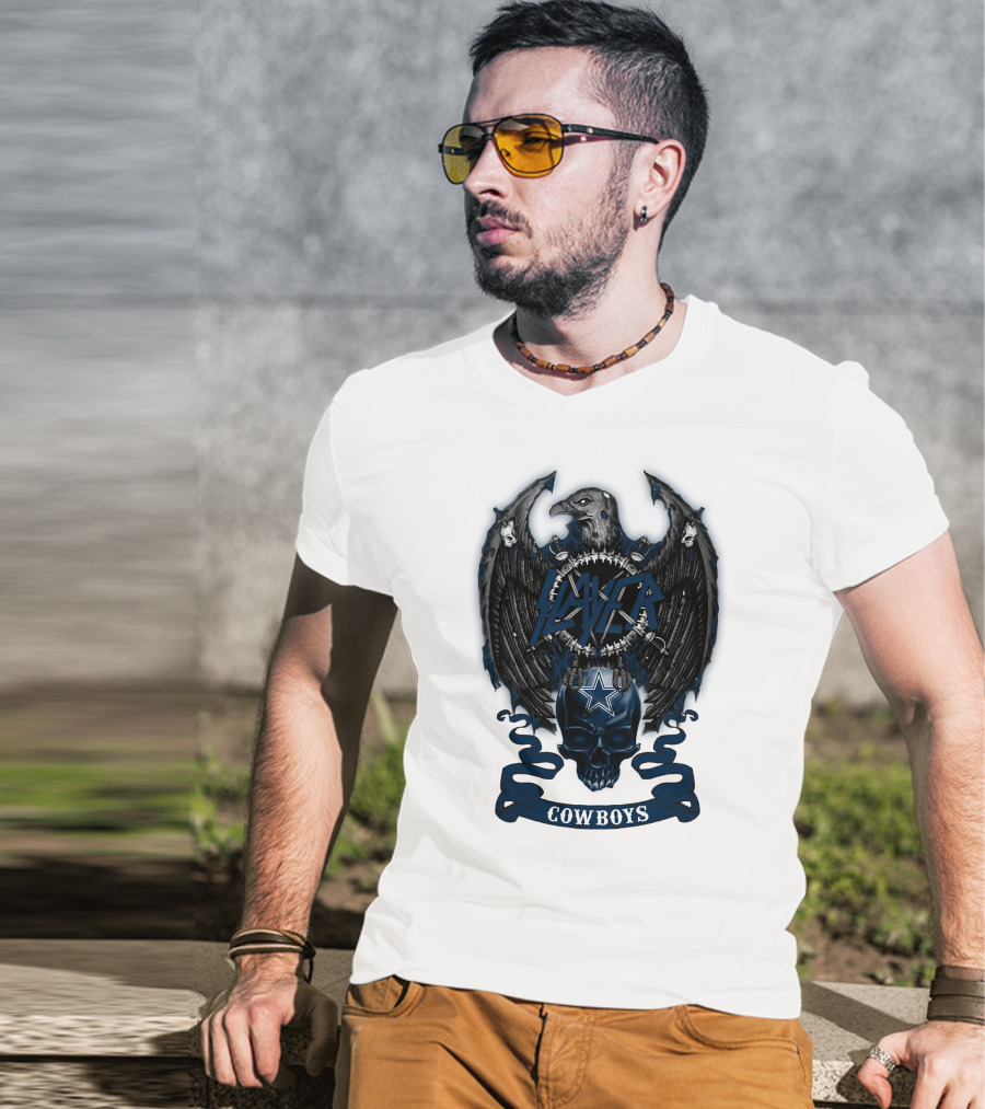 Slayer Cowboys Skull With Eagle And Star T-Shirt
