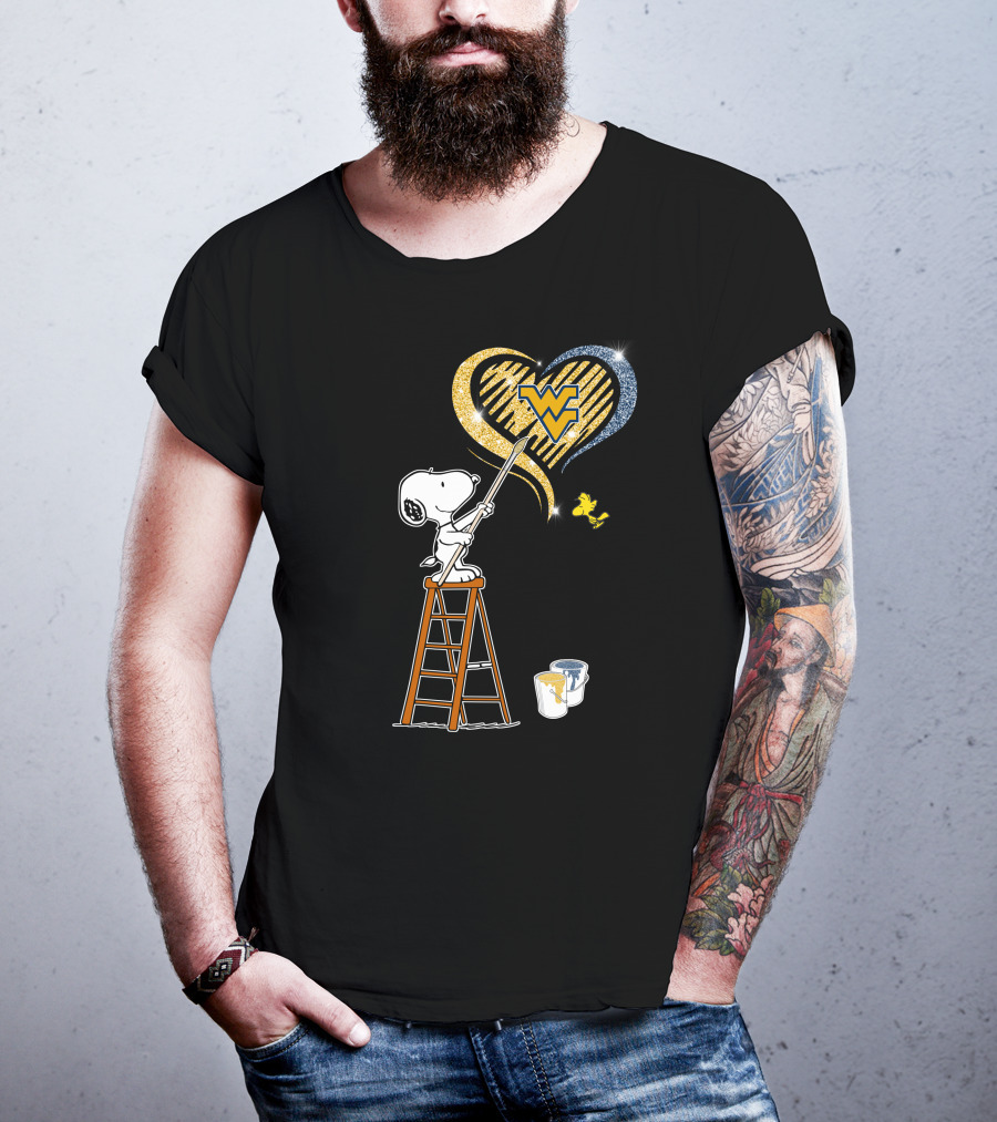 Snoopy Painting West Virginia Heart-Logo Art With Effects T-Shirt