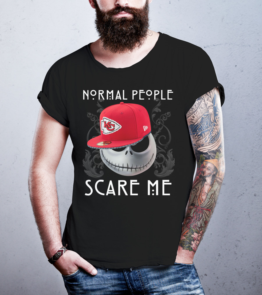 Normal People Scare Me Kansas City Chiefs Hat T-Shirt