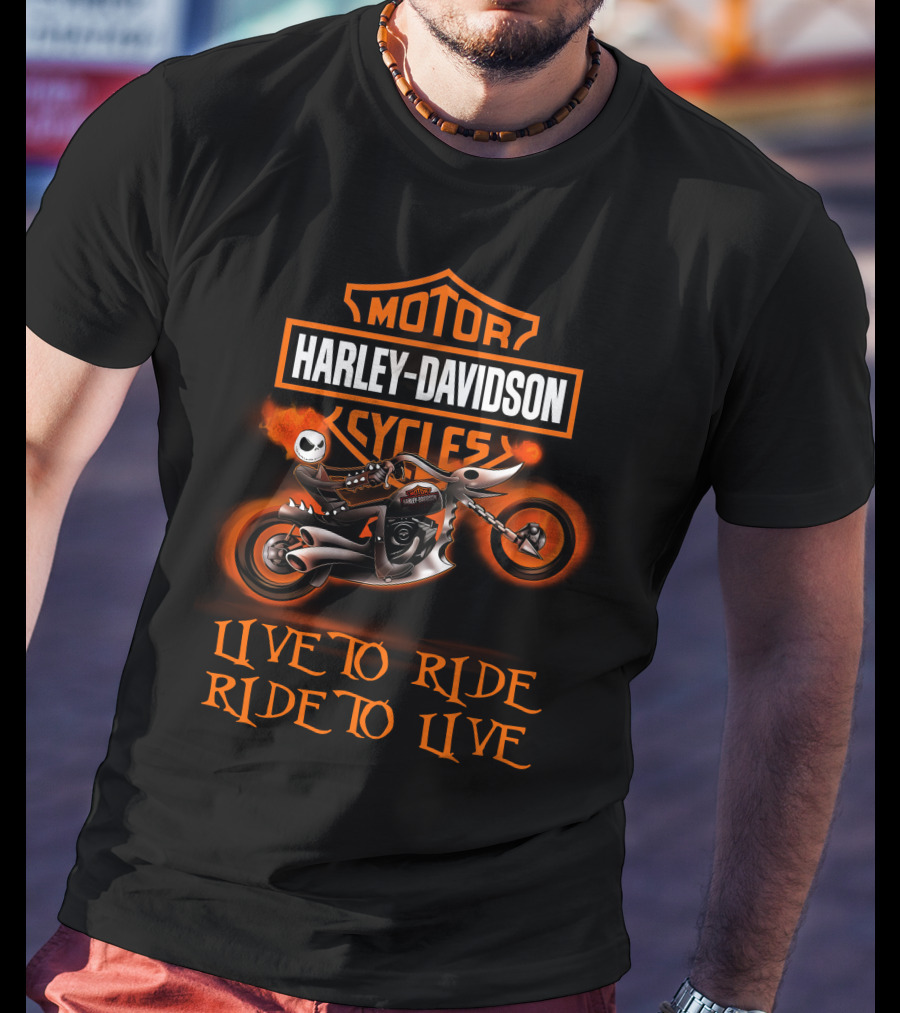 Harley Davidson Motor Cycles Live To Ride Ride To Live T-Shirt
