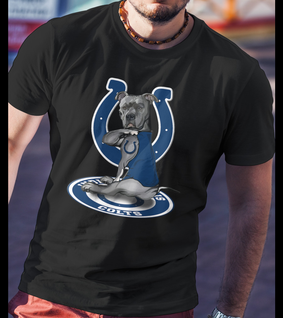 Indianapolis Colts Blue Dog Mascot T-Shirt