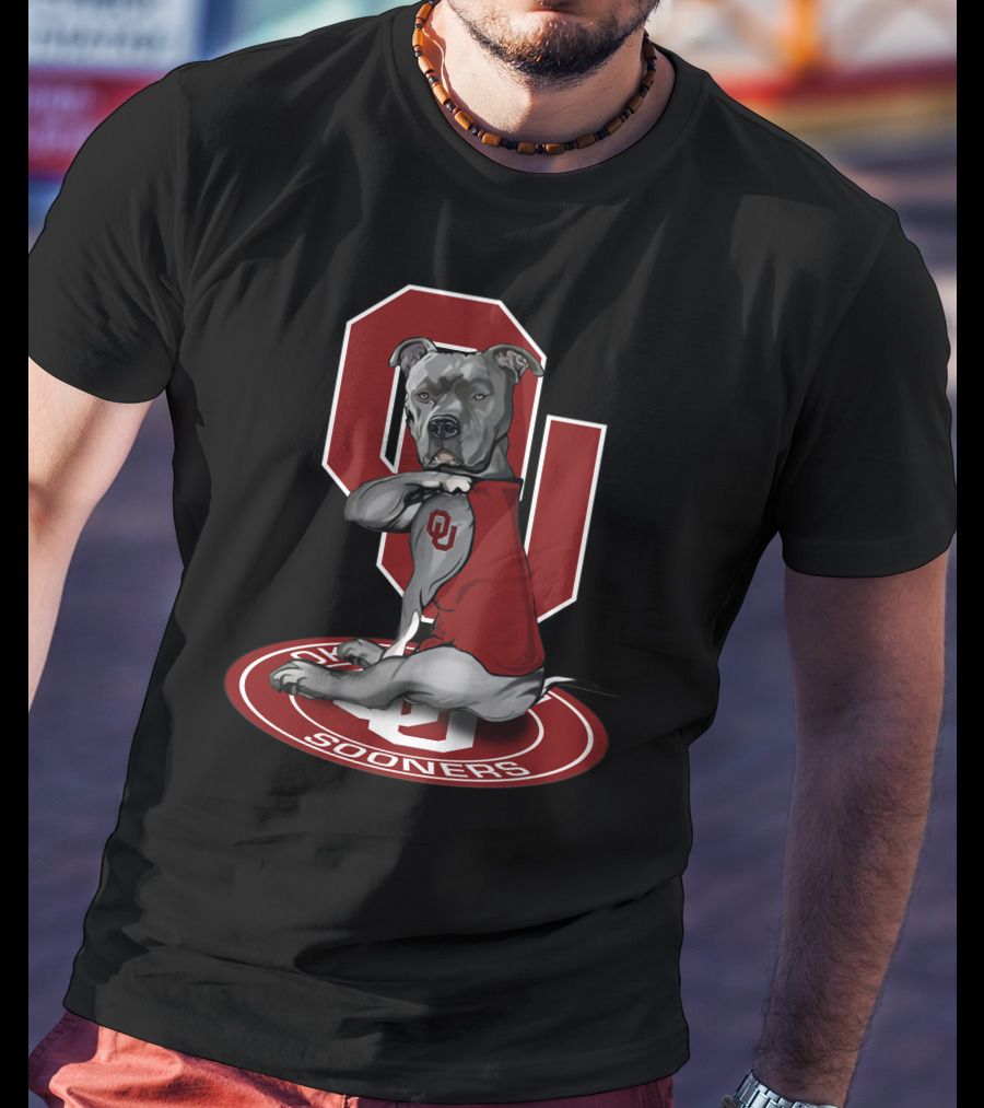 Ou Sooners Dog Mascot With Oklahoma T-Shirt
