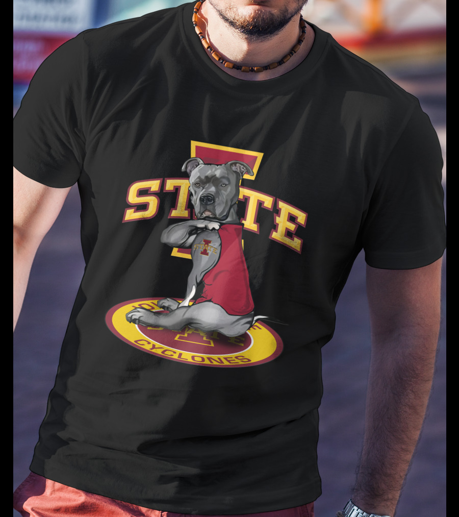 Iowa State Cyclones Dog Mascot With State T-Shirt