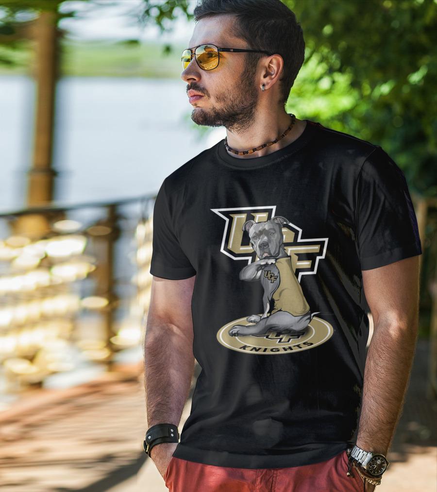 Ucf Knights Mascot Dog With Ucf T-Shirt