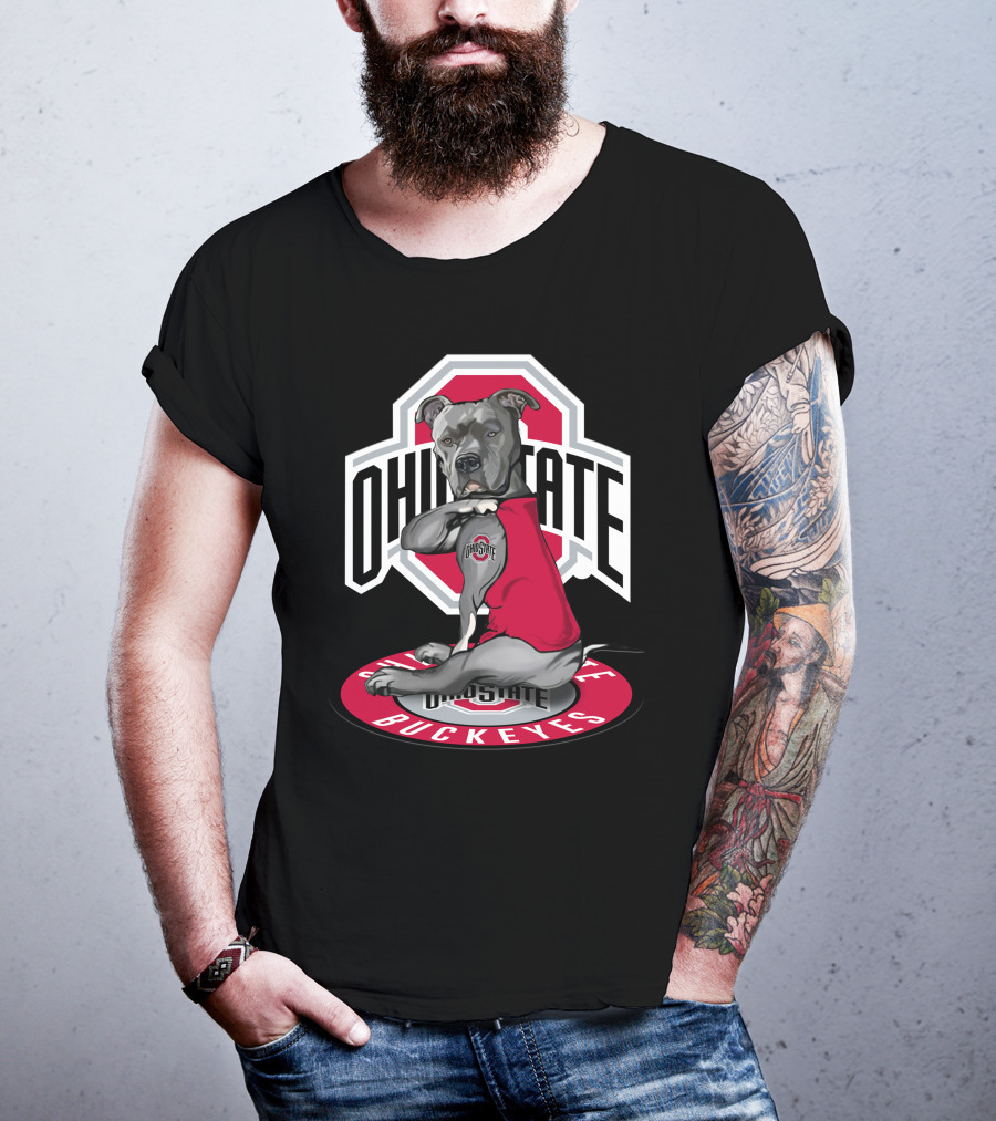 Ohio State Buckeyes Dog In Red Vest T-Shirt