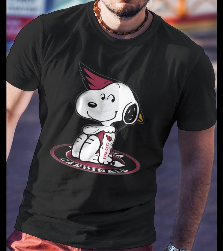 Arizona Cardinals Snoopy Peanuts Nfl Logo Mashup T-Shirt