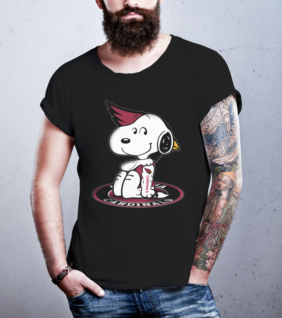 Arizona Cardinals Snoopy Peanuts Nfl Logo Mashup T-Shirt