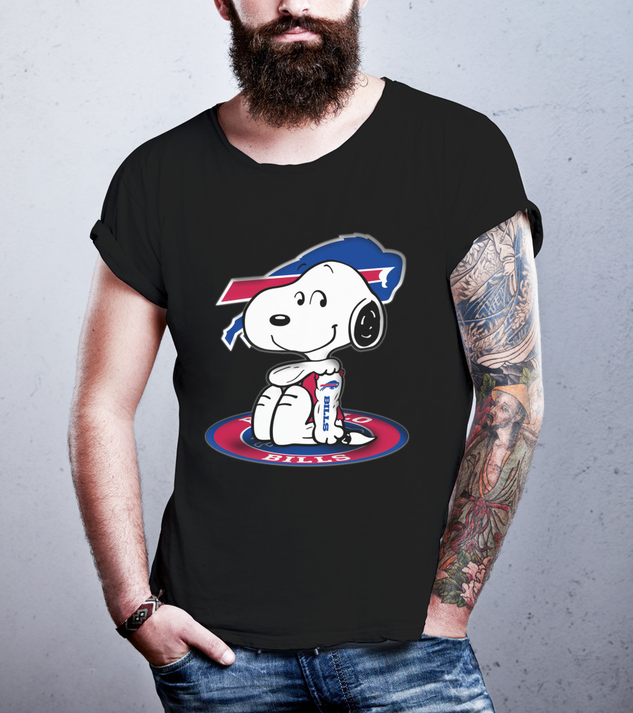 Snoopy Buffalo Bills Nfl Peanuts Collaboration T-Shirt