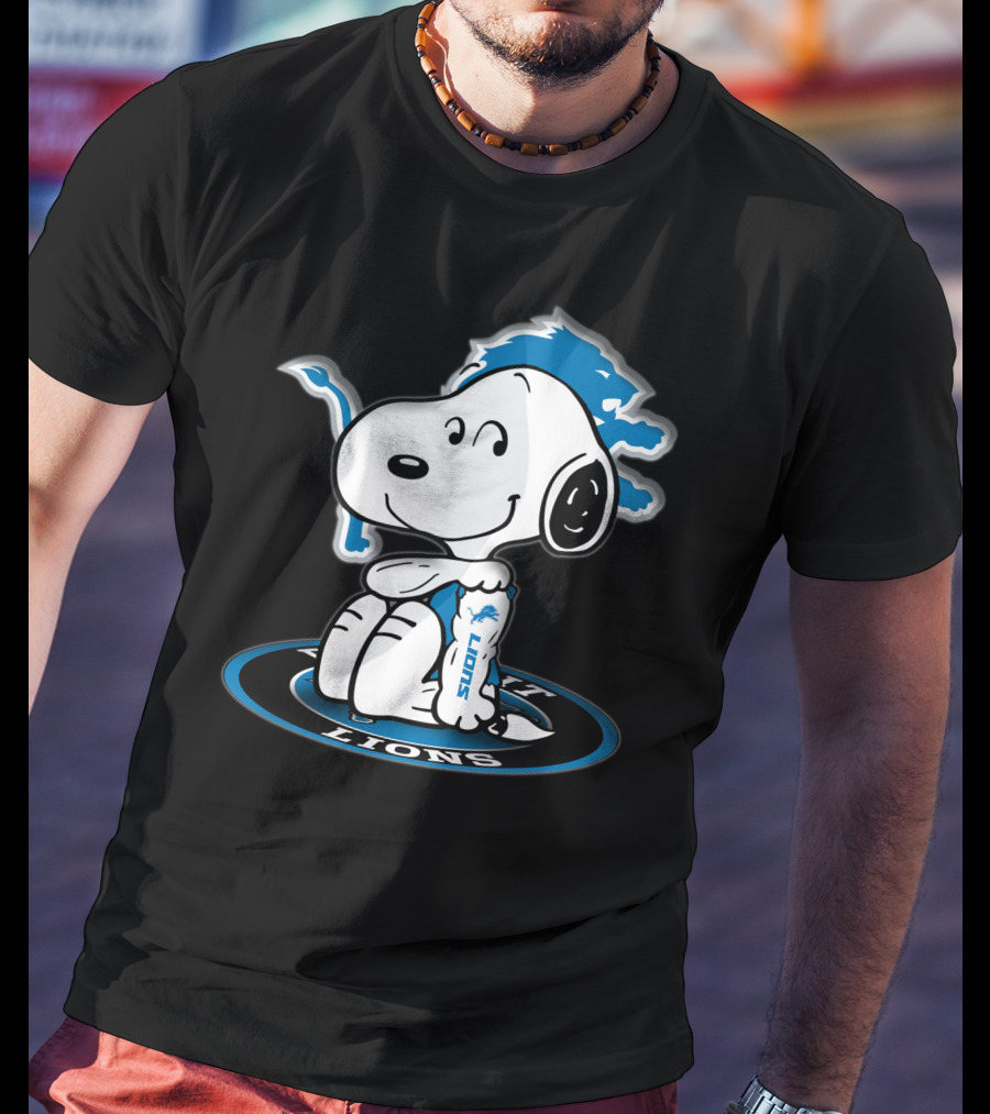 Snoopy Detroit Lions Football Peanuts Nfl Team T-Shirt