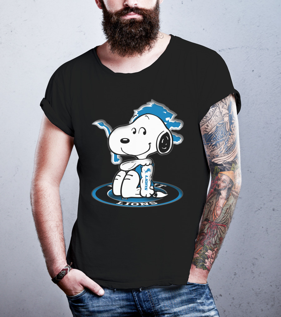 Snoopy Detroit Lions Football Peanuts Nfl Team T-Shirt