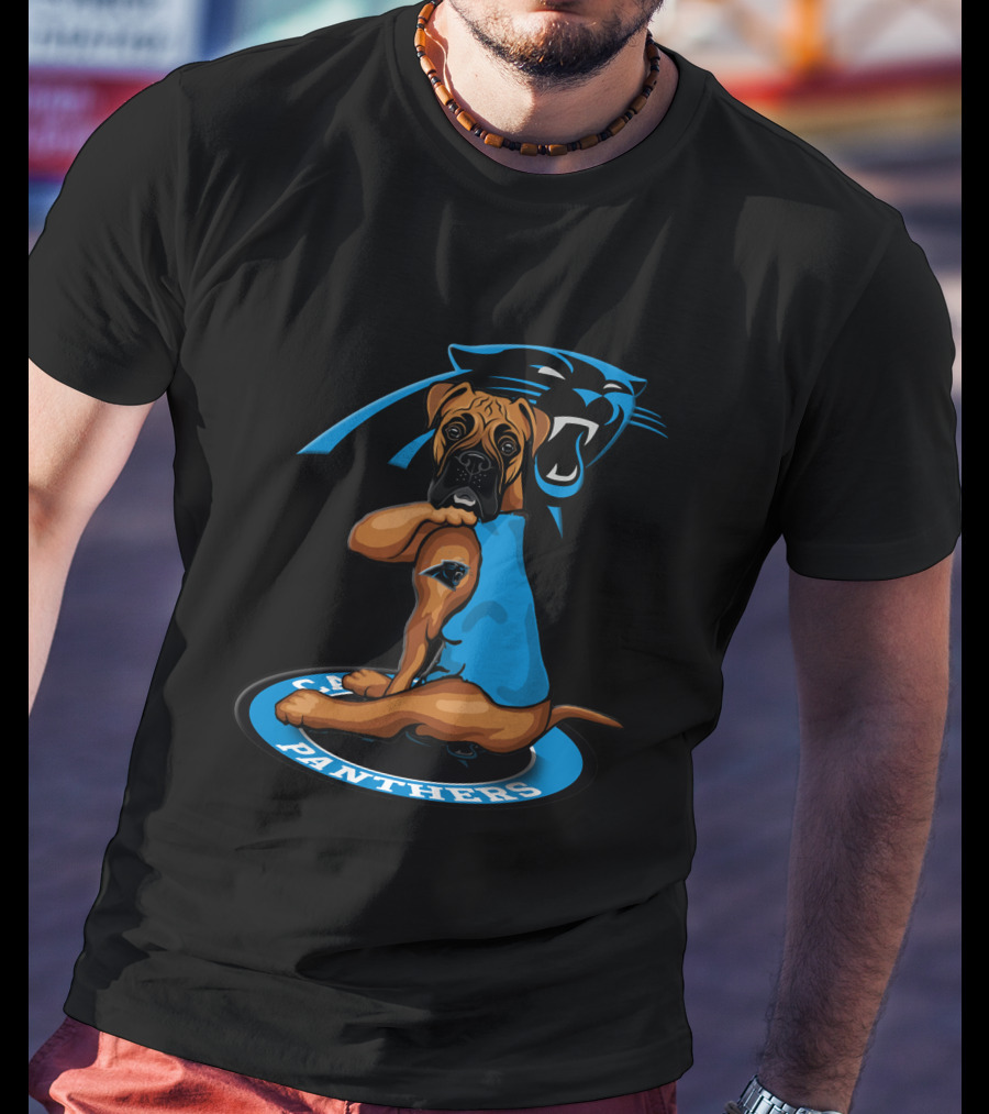 Carolina Panthers Dog Logo Style T-Shirt