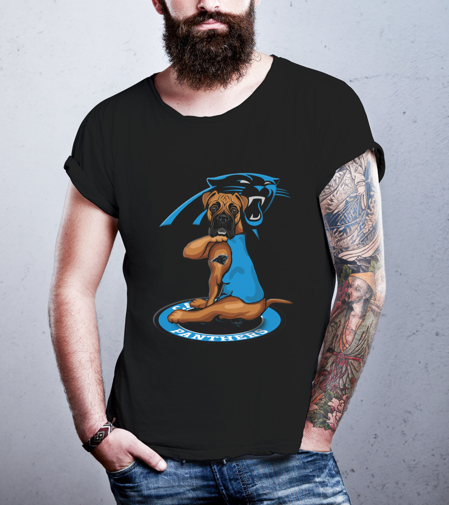 Carolina Panthers Dog Logo Style T-Shirt