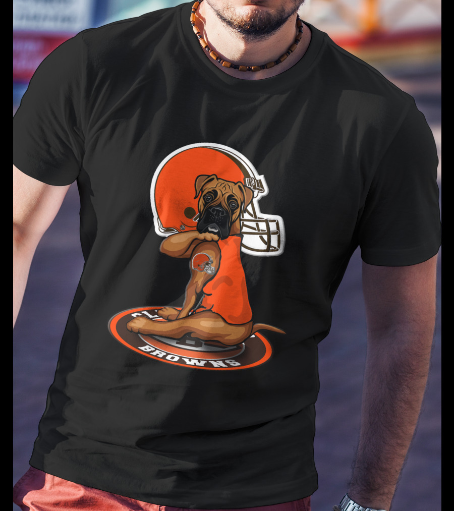 Cleveland Browns Dog Mascot With Helmet T-Shirt