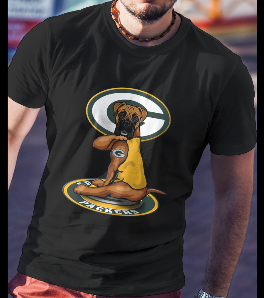 Green Bay Packers Boxer Dog T-Shirt