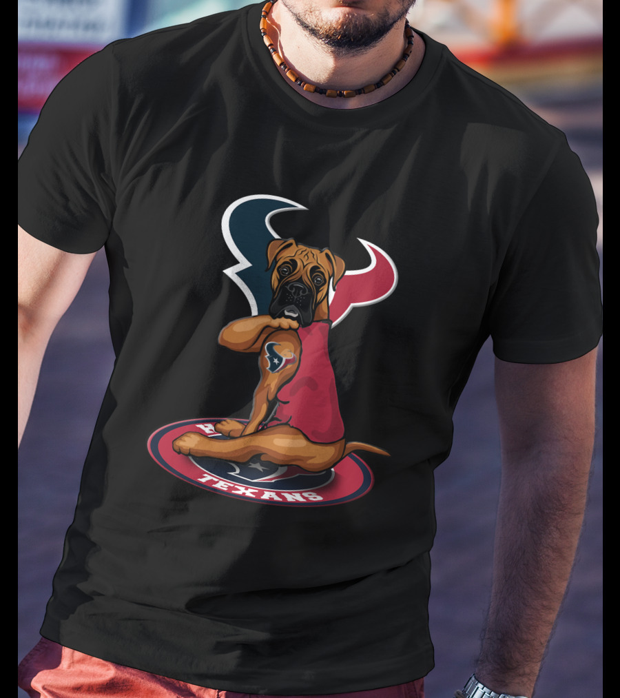 Houston Texans Boxer Dog T-Shirt