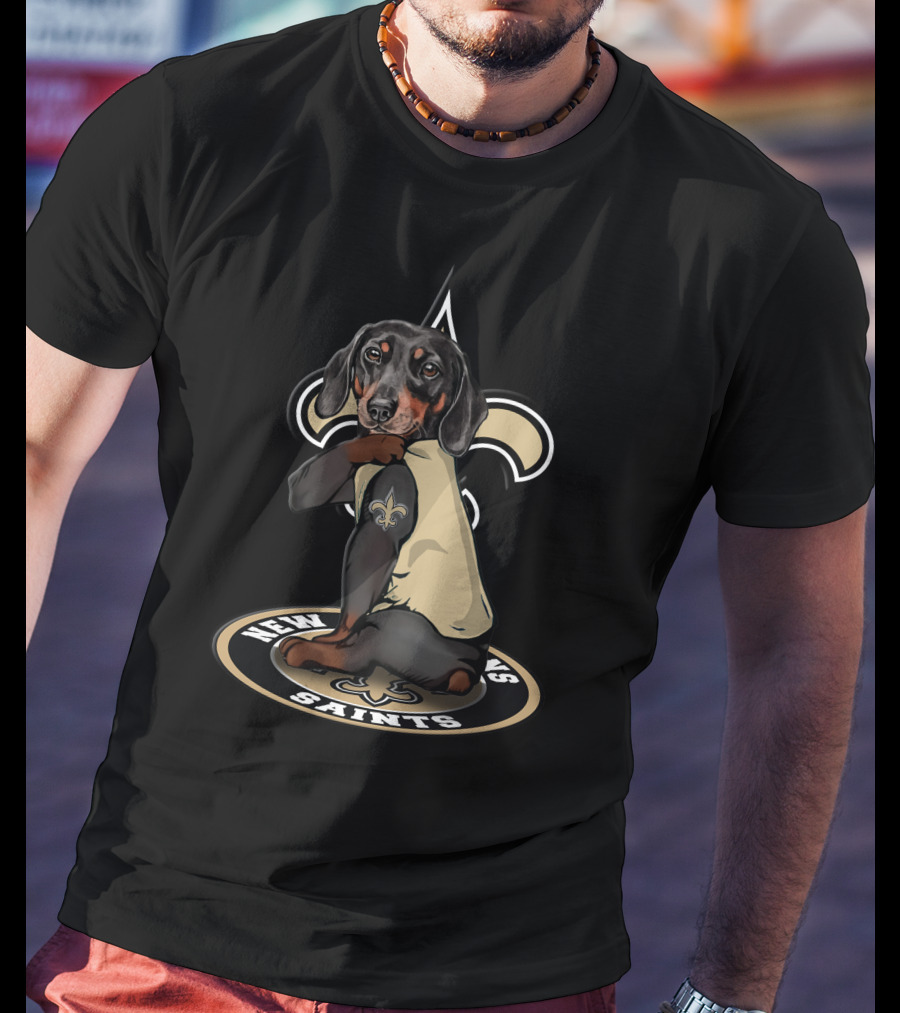 New Orleans Saints Dog With Fleur-De-Lis T-Shirt