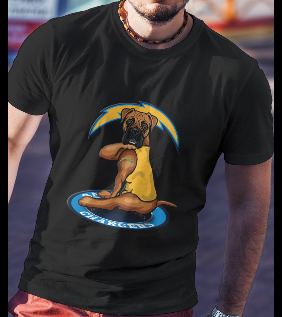 Los Angeles Chargers Dog Football Team Mascot T-Shirt