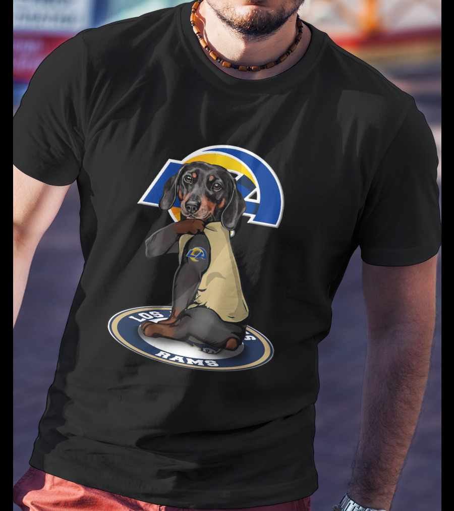 Los Angeles Rams Dachshund Dog T-Shirt