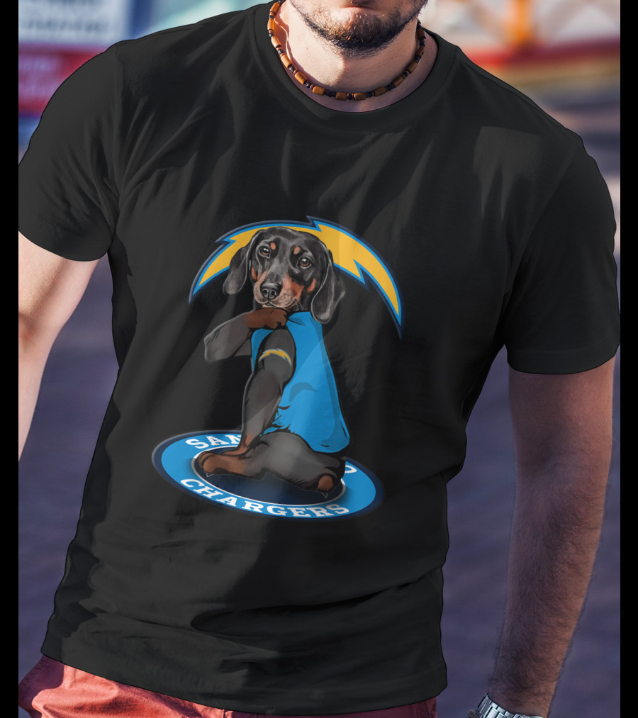 San Diego Chargers Dachshund Dog T-Shirt