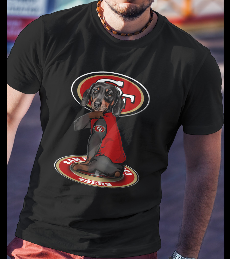 San Francisco 49ers Dachshund Dog Mascot T-Shirt