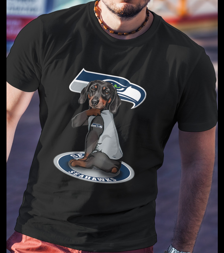 Seattle Seahawks Dachshund Dog T-Shirt