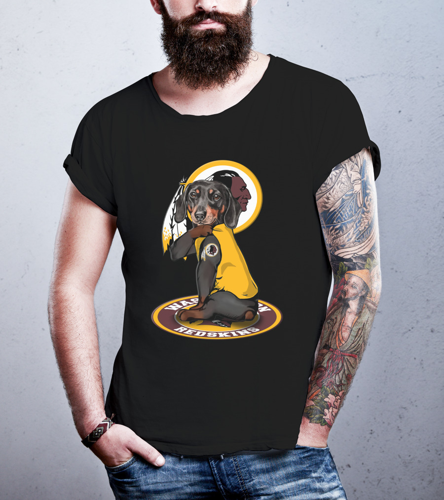 Washington Redskins Dachshund T-Shirt