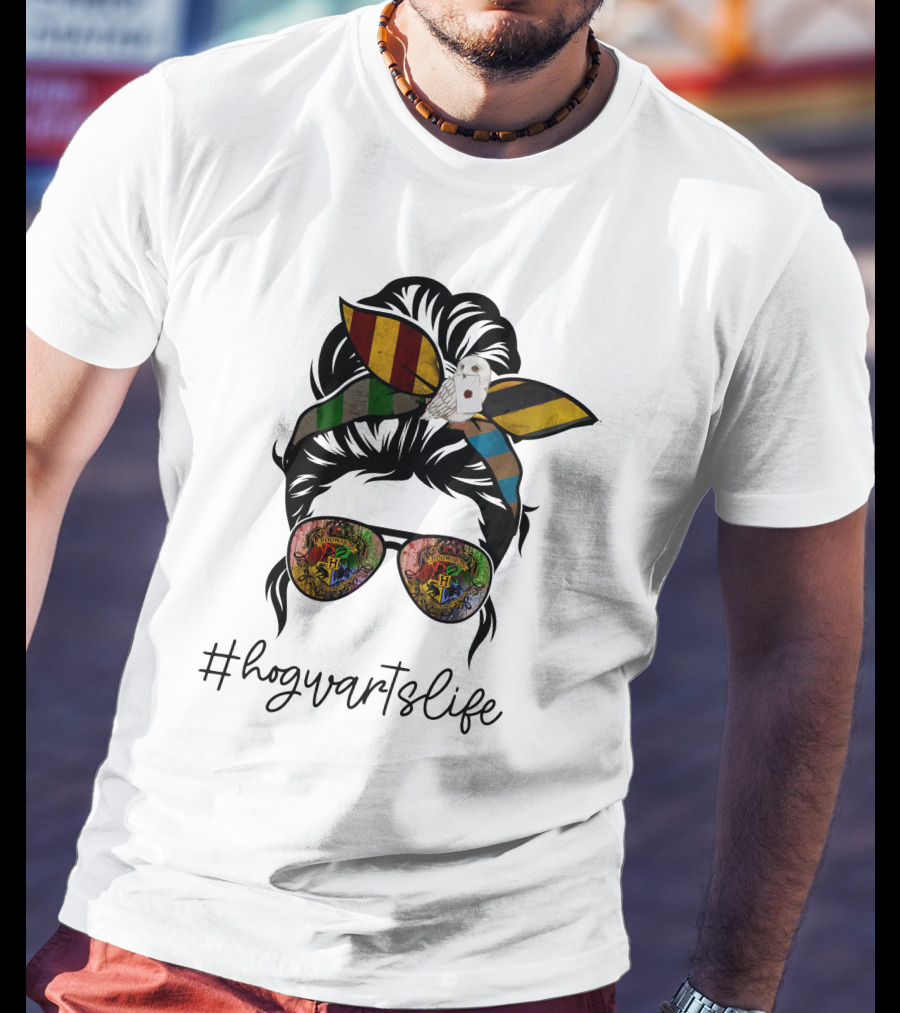 Hogwarts Life Wizarding World Style With House Colors And Owl T-Shirt