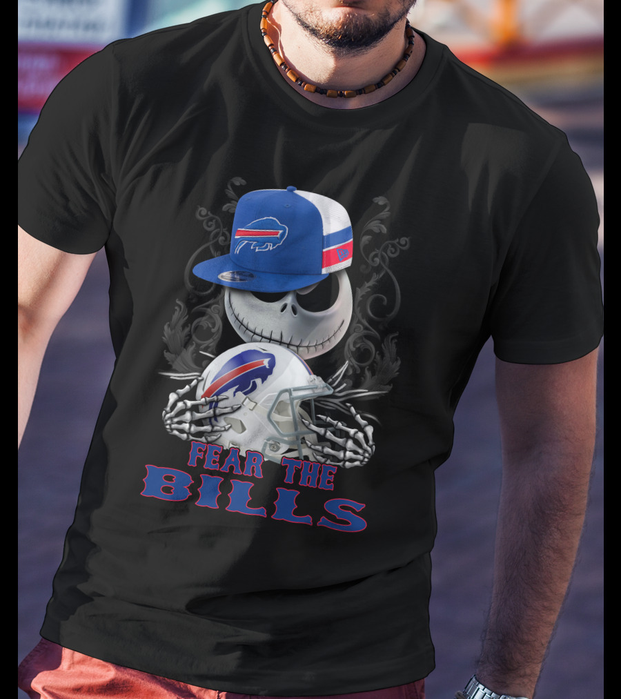 Fear The Bills Buffalo Bills Skull And Helmet T-Shirt