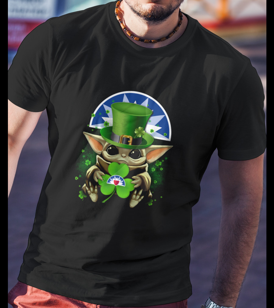 1902 Baby Yoda Clover St. Patrick's Day Seattle Mariners T-Shirt