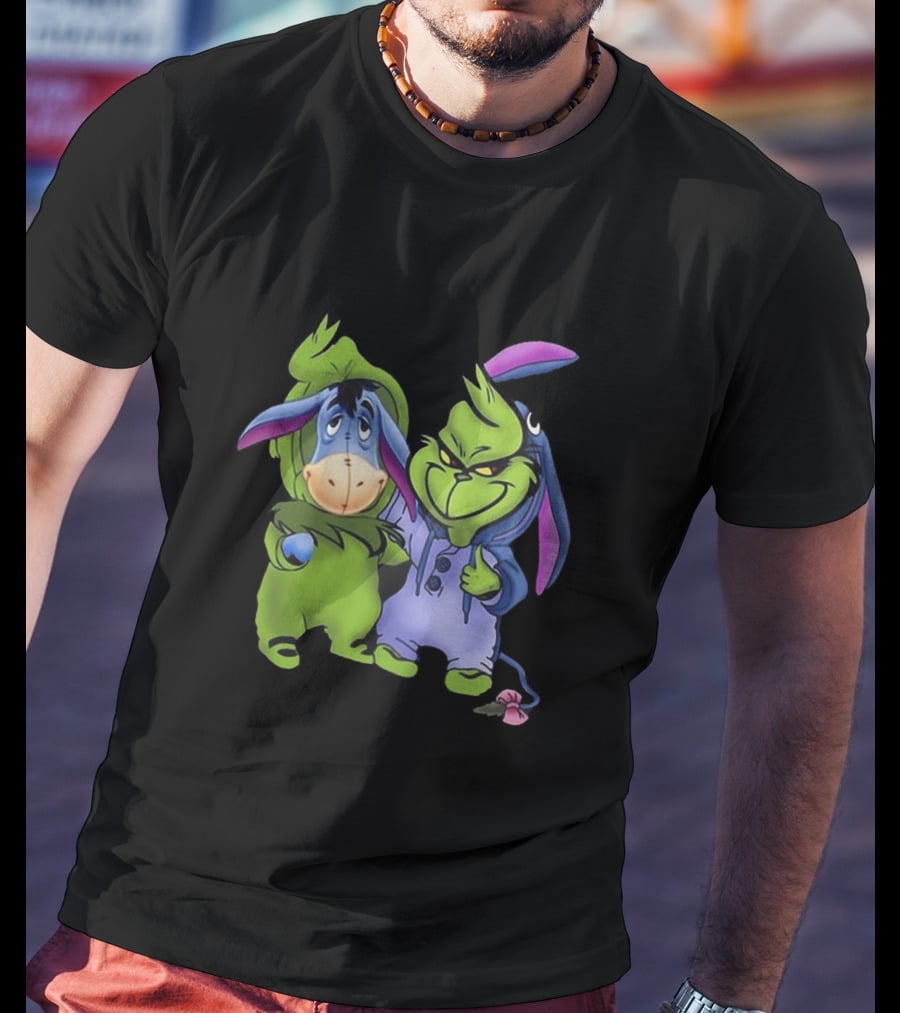 Eeyore And Grinch Crossover Costume Characters T-Shirt