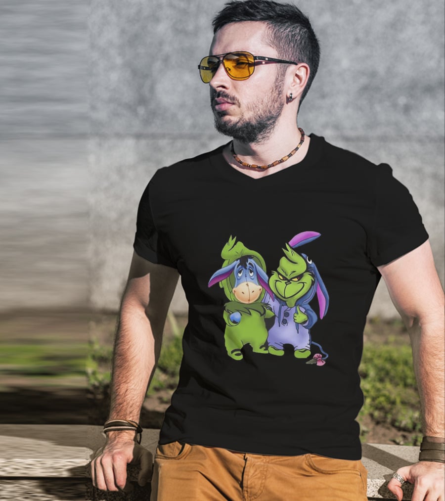 Eeyore And Grinch Crossover Costume Characters T-Shirt