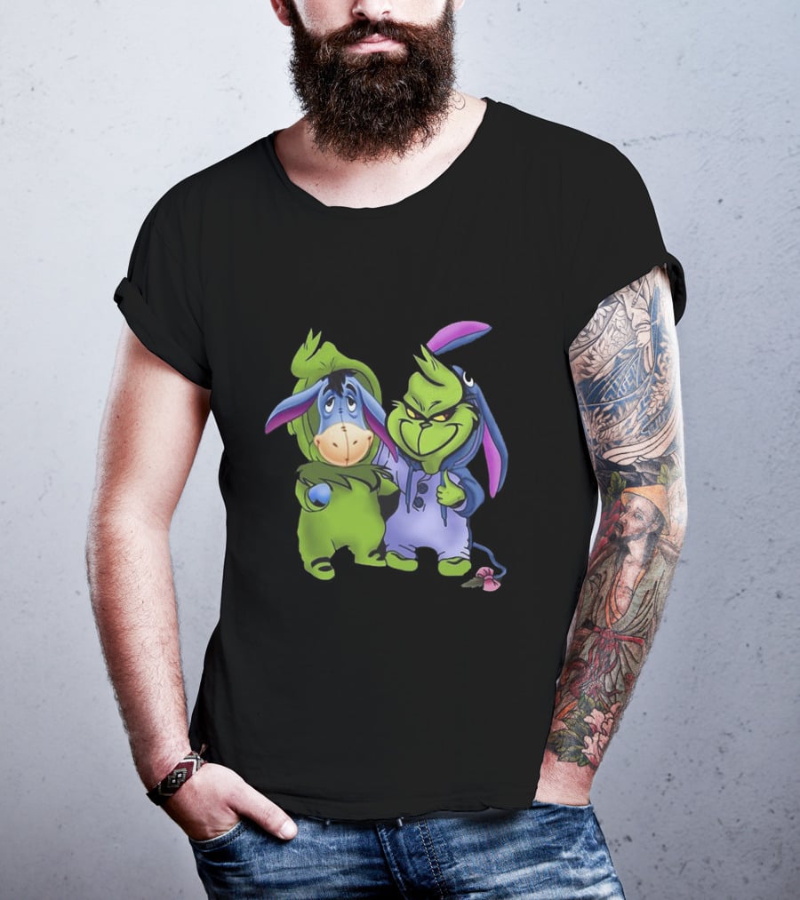 Eeyore And Grinch Crossover Costume Characters T-Shirt