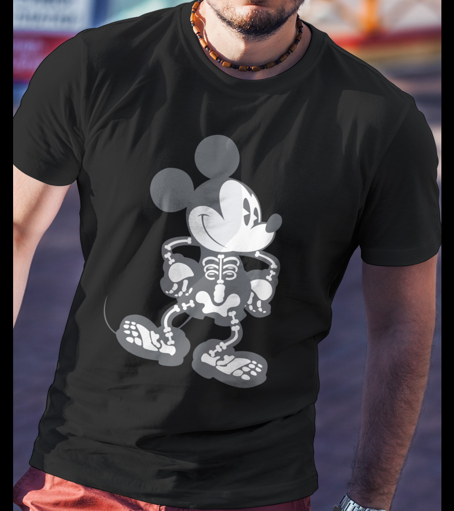 Mickey Mouse Skeleton Halloween T-Shirt