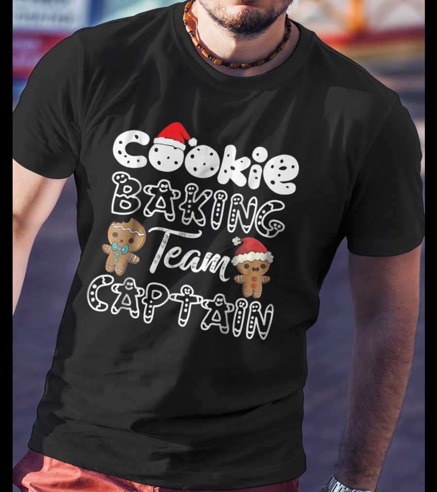 Cookie Baking Team Captain Gingerbread Christmas T-Shirt