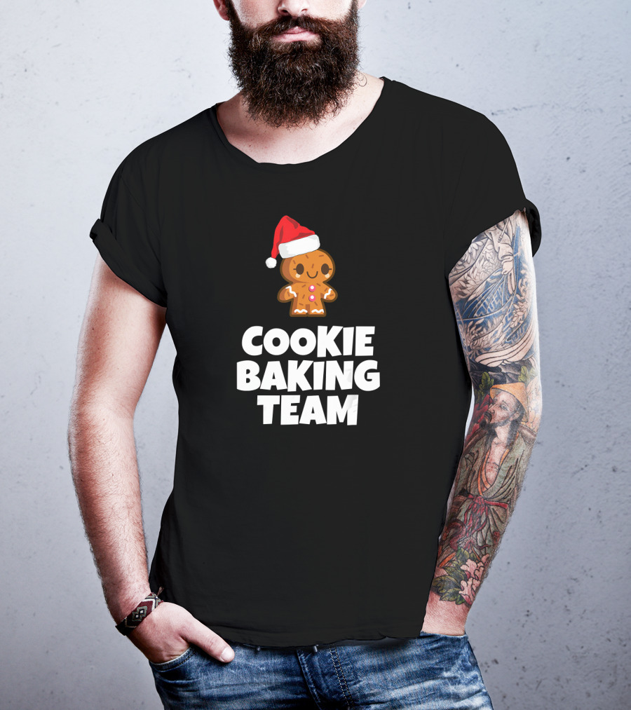 Cookie Baking Team Gingerbread Santa Hat T-Shirt