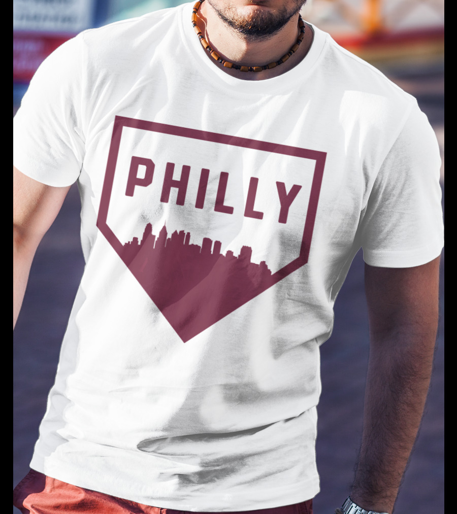 Philly Home Baseball Skyline Cool Philadelphia T-Shirt