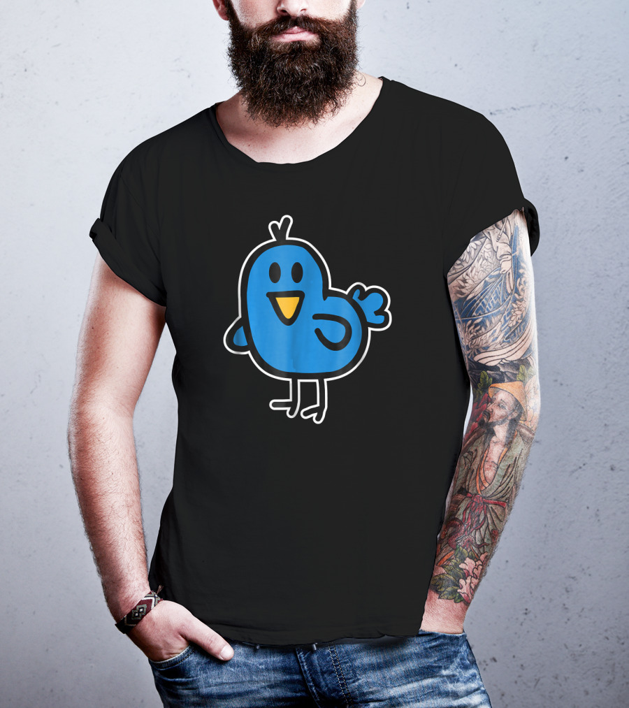Cute Blue Cartoon Bird T-Shirt