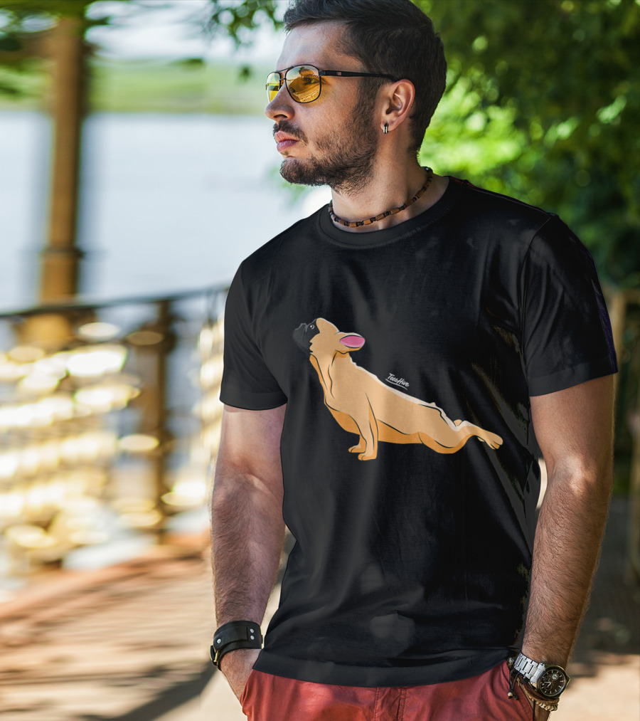 Cute French Bulldog Yoga Funny Bull Teeshine T-Shirt