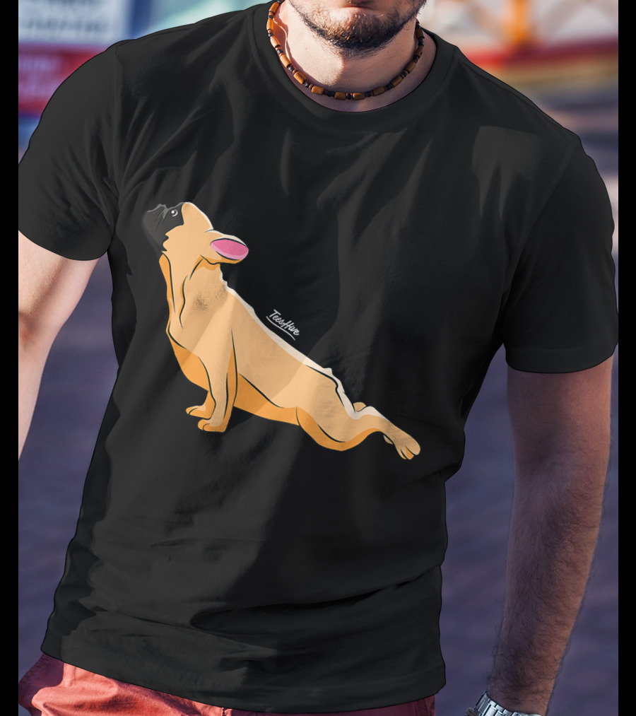 Cute French Bulldog Yoga Funny Bull Teeshine T-Shirt