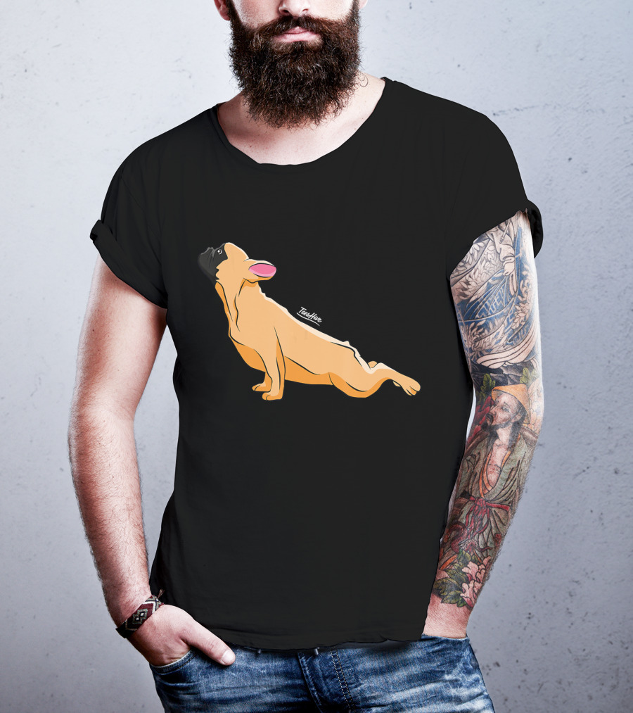 Cute French Bulldog Yoga Funny Bull Teeshine T-Shirt