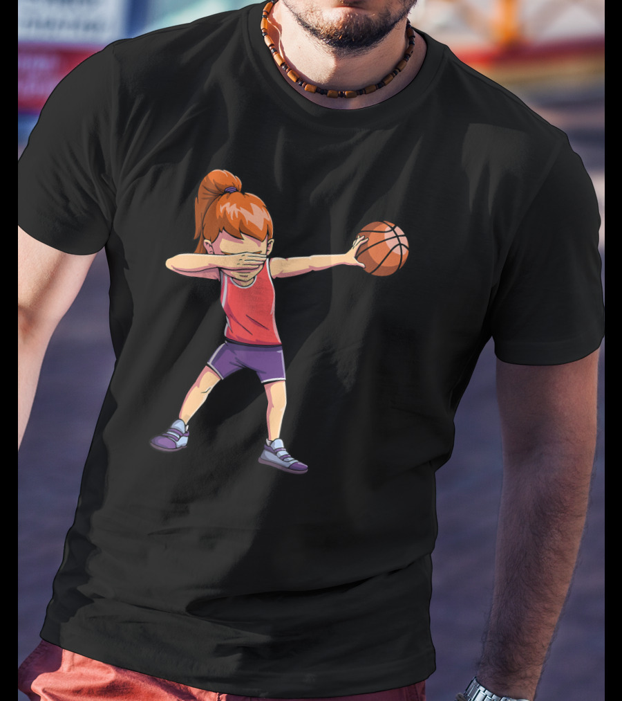 Dabbing Basketball Girl Dab Dan Sports Pose T-Shirt
