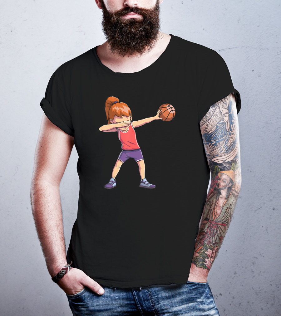 Dabbing Basketball Girl Dab Dan Sports Pose T-Shirt