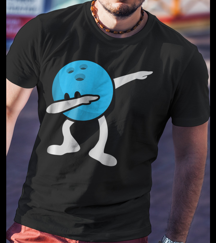 Dabbing Bowling Birthday Party Bowl Ball Dance T-Shirt