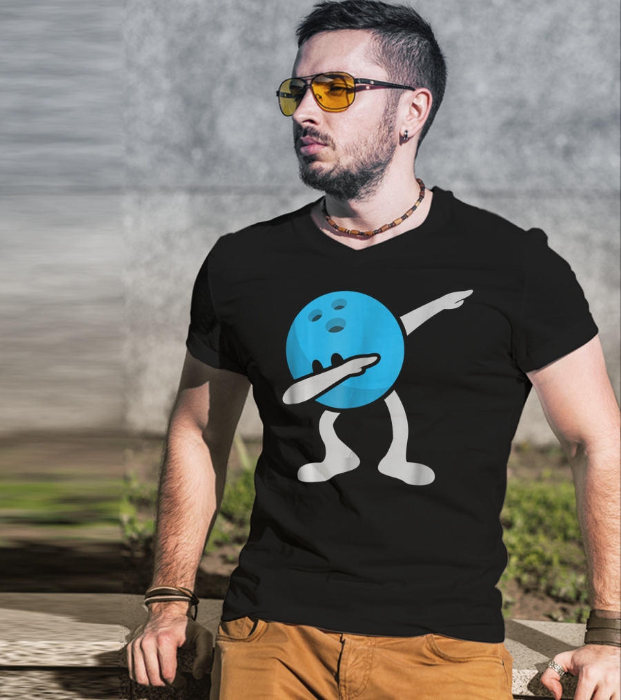 Dabbing Bowling Birthday Party Bowl Ball Dance T-Shirt