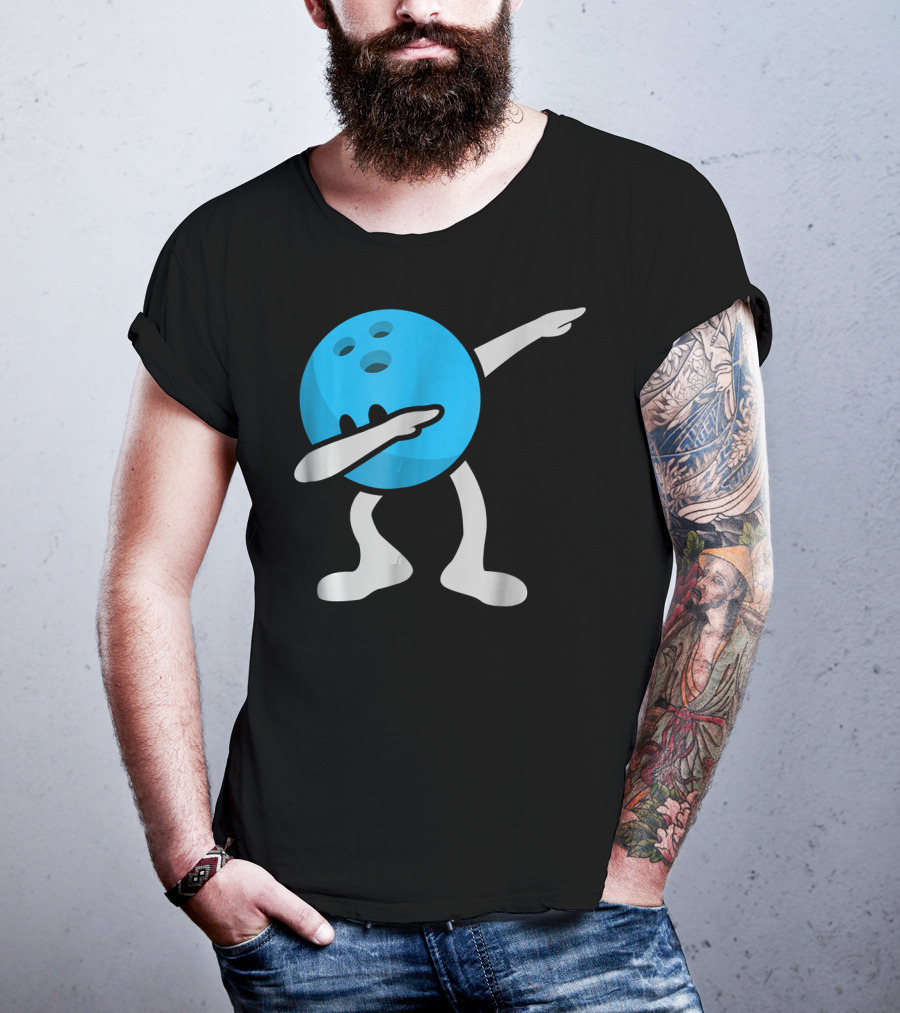 Dabbing Bowling Birthday Party Bowl Ball Dance T-Shirt