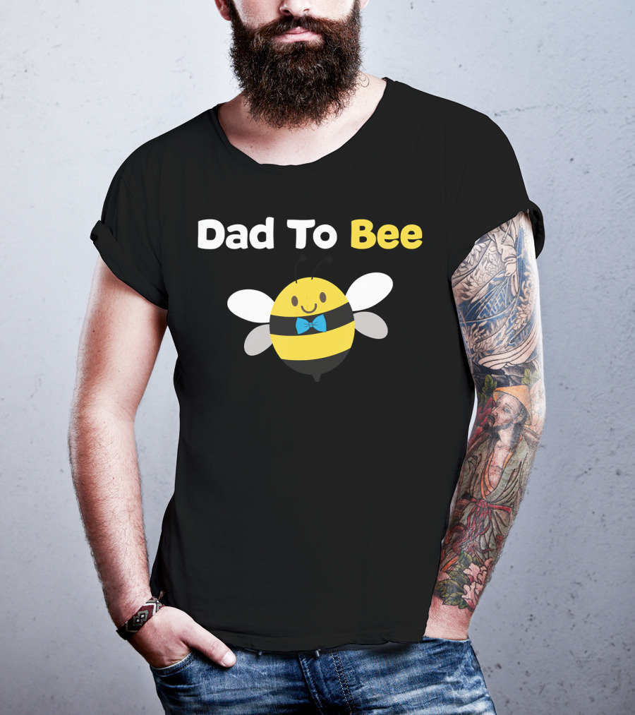 Dad To Bee First Time Daddy Fath Cute Bowtie Bee T-Shirt