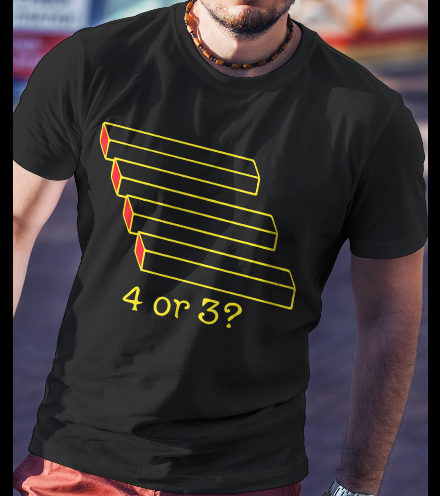 4 Or 3 Optical Illusion T-Shirt