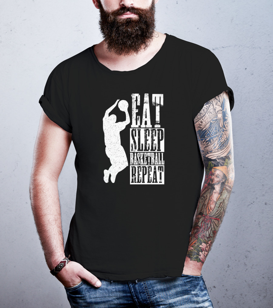 Eat Sleep Basketball Repeat Player Jump T-Shirt